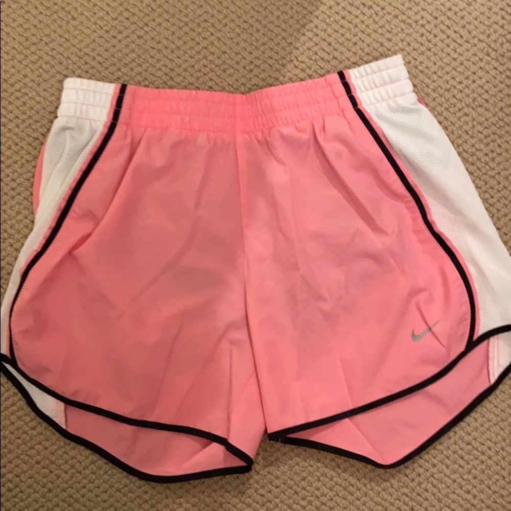 Pink and white Nike shorts. Size xs